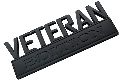 Yuyongtang 1X 7 Large Veteran Edition Va Emblem Badges Decal Car Flag Decal Military Replacement For F150 F250 F350 Chevy Silverado 1500 2500 Chevrolet C10 C15 (Black) #TOP3