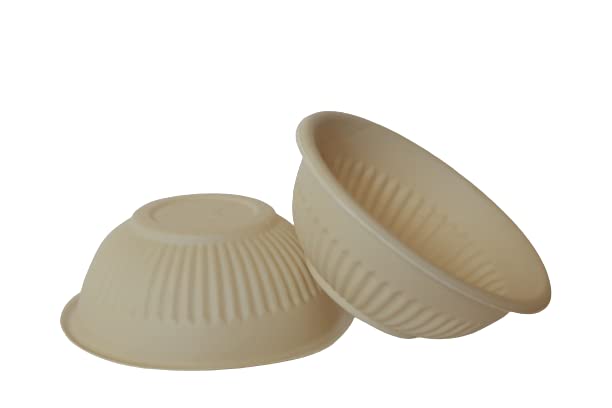 Arivu 50 pcs Pack - 150 ml - Disposable Round Serving Bowl - Leak Proof and Strong Made of Corn Starch Eco-Friendly, Biodegradable Ideal for Lunch, Dinner