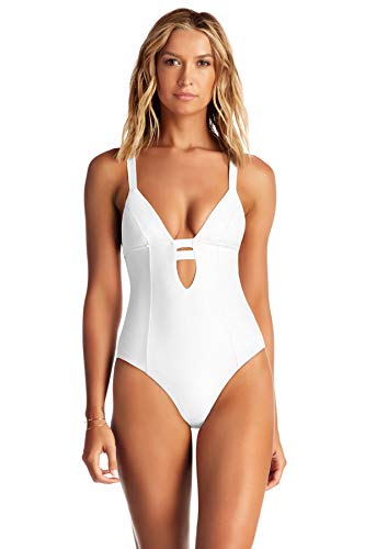 Vitamin A Women's White Ecolux Neutra Maillot One Piece Plunge Eco White 12