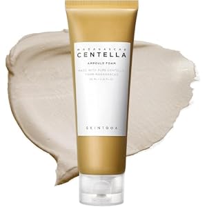 SKIN1004 Madagascar Centella Ampoule Foam, 4.23 fl.oz, Korean Face Cleanser & Makeup Remover with Centella Asiatica, Gentle Daily Cleanser for Soft Skin, Korean Skin Care