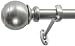 Decopolitan 7/8-Inch Ball Window Treatment Rod Set, 72 to 144-Inch, Nickel