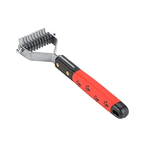 Pet Grooming Brush,Handheld remove knots mats Pet Comb Stainless Steel Metal Teeth pets with long hair hair, Cat comb…