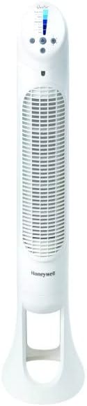 Honeywell QuietSet Oscillating Electric Tower Stand Fan 40”, Powerful and Quiet 5-Speeds with Remote Control, White - HYF260W (Renewed)