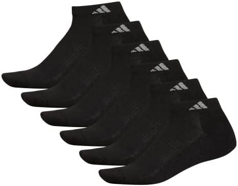 adidas Men's Athletic Cushioned Low Cut Ankle Socks (6 Pairs) Durable & Comfortable, Black/Aluminum 2, X-Large — view 7