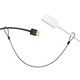 Dimoger 6 Pack Cable Tether (Black Color, 12 inch), Universal Computer Adapter Lock Kit, Adjustable