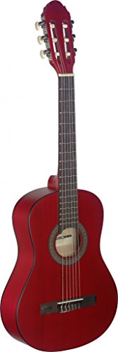 Stagg C410 M Rouge C410 Guitare classique Taille 1/2 – Rouge - Les Beatles, Paul McCartney, John Lennon, RIngo Starr, George Harrison Stagg C410 M Rouge C410 Guitare classique Taille 1/2 – Rouge