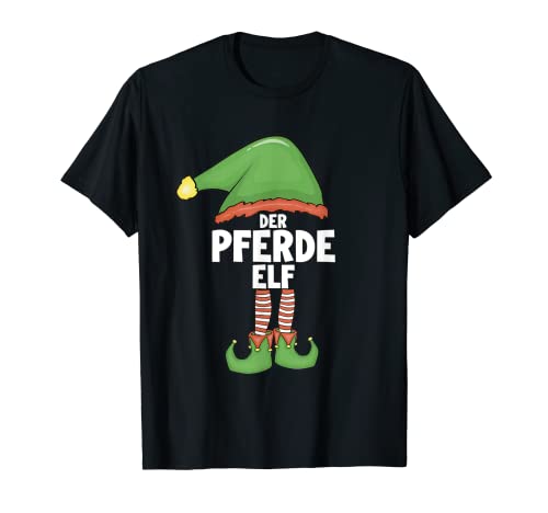 Ropa de Navidad Familia Xmas Camiseta de Navidad Caballos Elf Camiseta