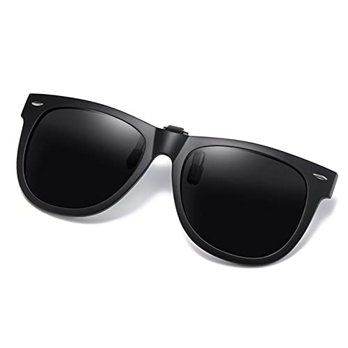 Image of Polarized Clip-on Sunglasses Over Prescription Glasses Anti-Glare UV Protection Flip-up Sun Glasses