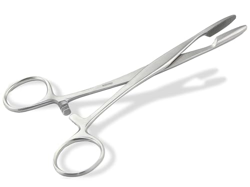 Tierhaar-Entferner Haar-Zupfzange für Hunde Pferde aus rostfreiem Edelstahl für Rechthänder und Linkshänder 15 cm