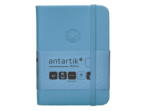 Carta da 80 g/m² Antartik Quaderno con gomma note copertina rigida A7 fogli lisci blu chiaro 80 fogli 80 fogli 80 gr FSC