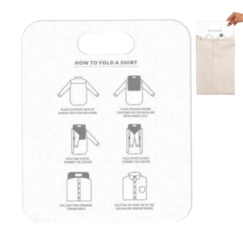 Planche pliante pour chemise – Organiseur de dossiers | Planche pliante pour t-shirt | Organiseur de vêtements plié pour un pliage facile Outil de rangement à la maison pour adultes et enfants