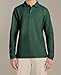 IZOD mens Long Sleeve Pique School Uniform Polo Shirt, Hunter, 34-35 US