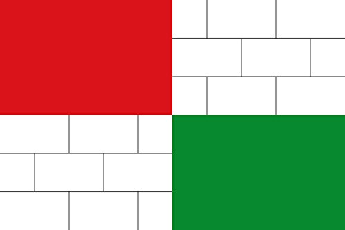 Drapeau Large Březí de district de Břeclav pour pavoisement extérieur