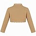 Lilax Baby Girls' Knit Long Sleeve Button Closure Bolero Cardigan Shrug (3-6 Months, Camel)