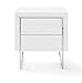 Robas Lund Table de Chevet, Blanc/chromé, BxHxT 50x55x40 cm
