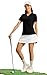 Rdruko Women's Golf Polo Shirts Dry Fit Collared Tennis Casual Work Shirts V Neck Moisture Wicking Short Sleeve, Black, XXL