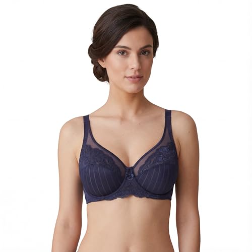 Selene Mariluz, Sujetador con Aros Para Mujer, Azul Marino, ES 110C