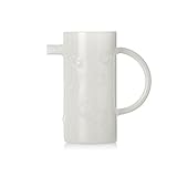 Cruche en verre soufflé à la bouche blanc