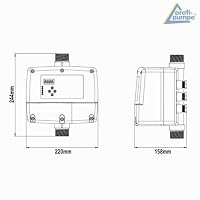0,75 kW Inverter-Pumpensteuerung 230V verkabelt Druckschalter Druckwächter – Ansicht 2