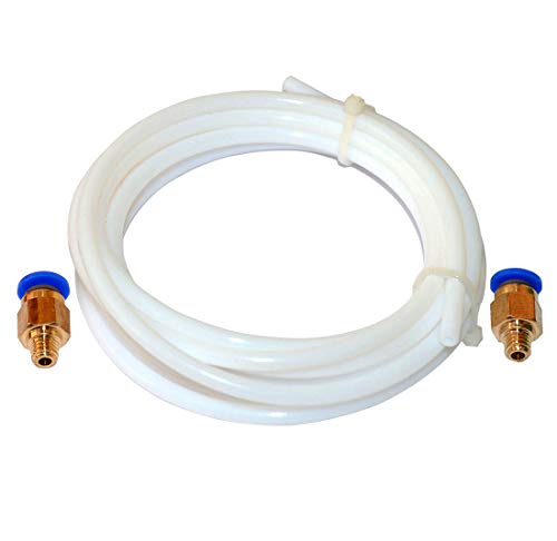 KOTVTM 2 Meters PTFE Teflon Bowden Tube 1.75mm Filament and PC4-M6 Push-in Fittings for 3D Printer
