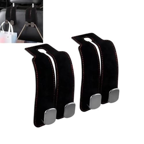 XIAOGUANGFADACAI 2 Pezzi Gancio Posteriore per Sedile Auto per Volkswagen Tiguan 2024-2026, Gancio per Poggiatesta Auto Seat Back Hook Organizer per Seggiolino Auto