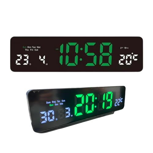 Relógio Despertador Digital Led Com Visor De Temperatura Brilho Ajustável Perfeito para Casa Escritó