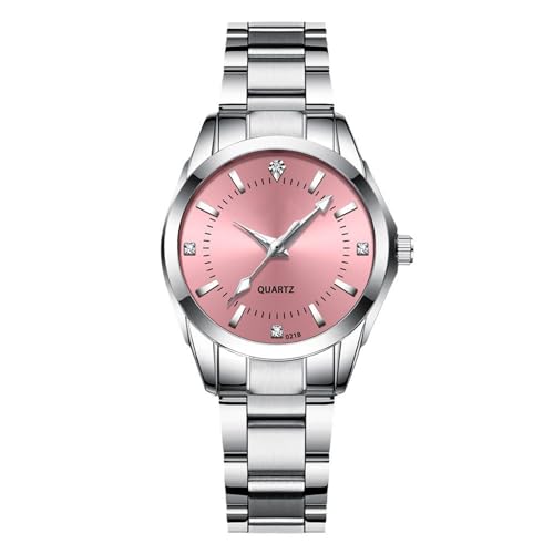 JOATVEE Relojes Pareja Hombre y Mujer Plata Impermeable Reloj de Acero Inoxidable Moda Suo y Sus Relojes de Pulsera de Cuarzo Regalos, Women-Pink, Pulsera JOATVEE Relojes Pareja Hombre y Mujer Plata Impermeable Reloj de Acero Inoxidable Moda Suo y Sus Relojes de Pulsera de Cuarzo Regalos, Women-Pink, Pulsera