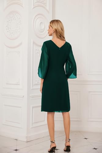 Image of GRACE KARIN Womens Formal Wedding Guest Dress 2026 Chiffon Cocktail Dress Mother of the Bride Dresses Midi Fashion Clothing