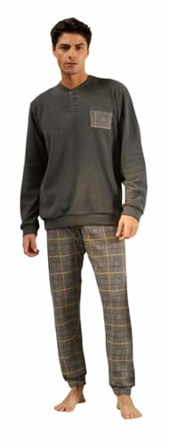 BIRIKKINA Pigiama Uomo Invernale in Caldo Jacquard - Pigiama Uomo