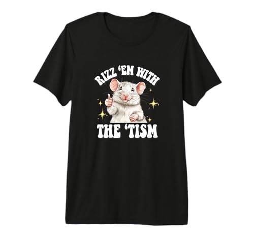 Rizz Em Tism Pet Rat Lover Camiseta Premium