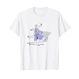 ディズニー アナと雪の女王 2 エルサ 風があなたを呼ぶ大きな胸のポートレート Tシャツ
