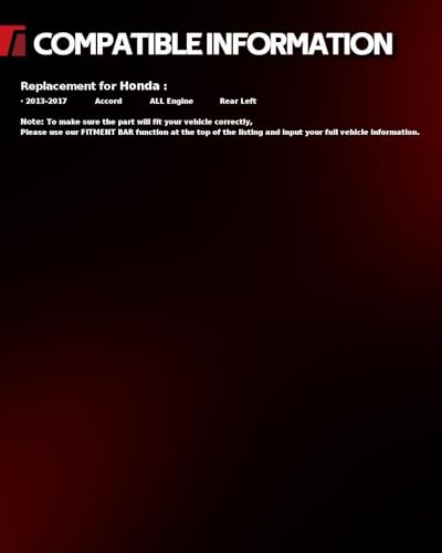 Image of Torchbeam Rear Brake Caliper Left for Honda 2013-2017 Accord, Rear Left Caliper Replace # 19B7097