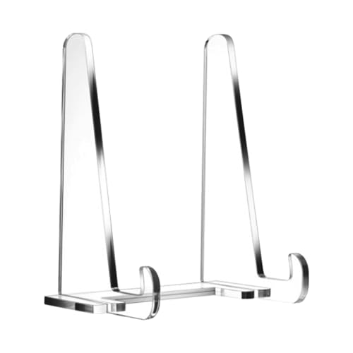 Acrylic Picture Stand - Clear Card Holder | Transparent and Stylish Display Stand | Praiseworthy Table Mount for Artwork, Photos, Records, Decoration Plates, Menus as well as Home or Office