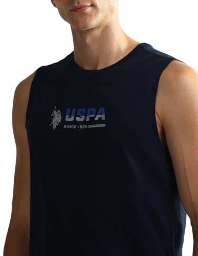 Image of U.S. Polo ASSN. Mens OEV06 Brand Print Comfort Fit Gym Vest