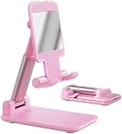 Phone Stand for Desk Cell Phone Holder Stands for iphones, Sakura Pink | Mini, Cute, Portable, Fully Foldable, Under 8" Devices, All Smart phones, Office Accessories