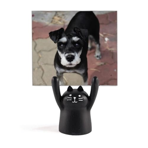 Support pour photo de chien et chat Noir en métal pour décoration de bureau