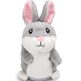 MARYSUN Stuffed Animal Repeats What You Say, Easter Talking Bunny Plush Toy, Girl Toys, Easter Gift for Girls, Boys Ages 3 5 7 8 10 12