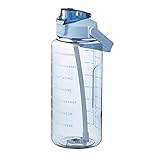 Protection anti-fuite à 360° : le design circulaire en silicone sur le couvercle de la bouteille d'eau inspirante ne laisse pas couler l'eau, même lorsqu'elle est retournée et secouée, et offre une protection étanche à 360°.