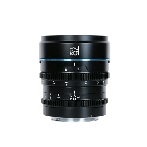 SIRUI �i�C�g�E�H�[�J�[ T1.2 S35 16mm & 75mm �V�l�����Y�Z�b�g ����a�}�j���A���t�H�[�J�X�����Y E�}�E���g�p �u���b�N