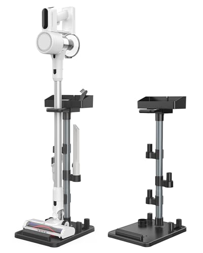 Kodahome Generic Vacuum Stand, Compatible with Bissell Dyson Shark More Cordless Stick Vac, Universal Standing Dock Station Wall Mount Organizer, 7 Accessory Holders Storage Box(Adjustable)