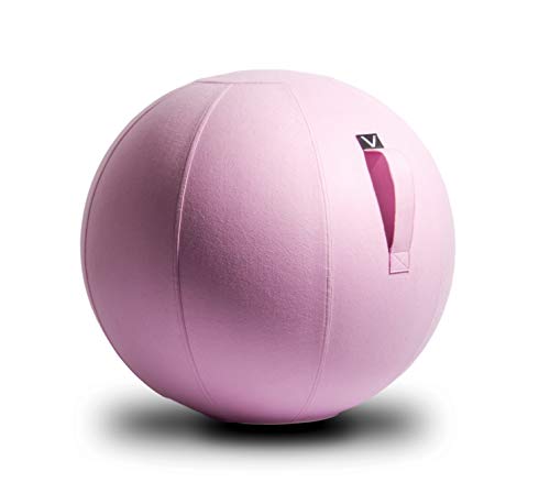 Vivora Luno - Sitting Ball Chair for Office, Dorm, and Home, Lightweight Self-Standing Ergonomic Posture Activating Exercise Ball Solution with Handle & Cover, Classroom & Yoga
