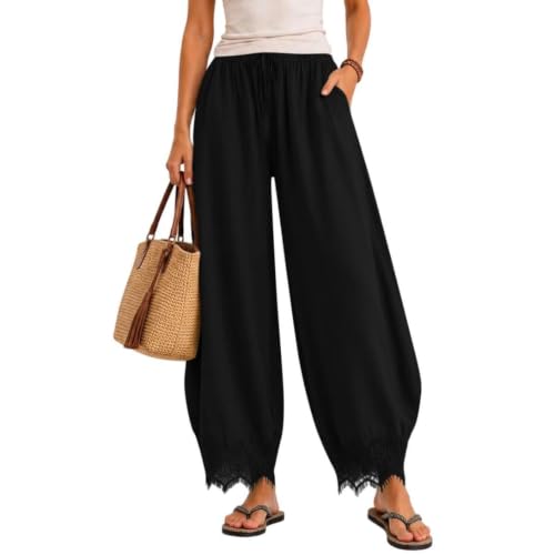 Pantalon large pour femme fluide et anti-transpiration