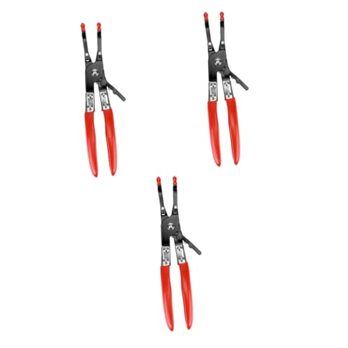 Mobestech 3 Piezas Abrazadera De Soldadura Bota Herramienta Automático Cortador De Conductos Electricista Perforar Cable Achaparrado Trinquete Tornillo Equipo Cortadores Rojo Acero