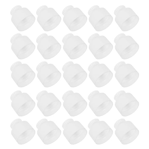 PENIKOKO 100 Tapas De Repuesto Para Envases De Cosméticos A Prueba De Derrames De Plástico Color Blanco