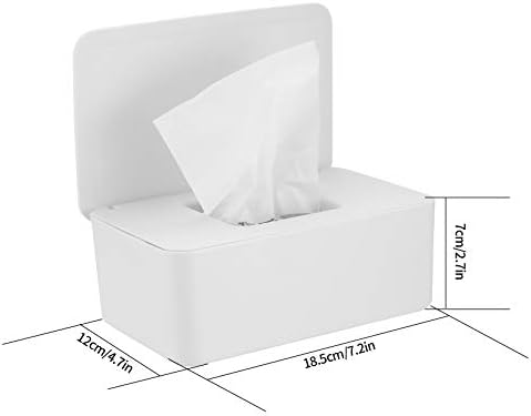 Wipes Dispenser Case Box, Baby Wipes Box Dispenser, Dry Wet Tissue Paper Case Holder, Tissue Storage Box Case with Lid, Keep Wipes Fresh, Nappy Box Organiser Storage for Office, Home Accessories