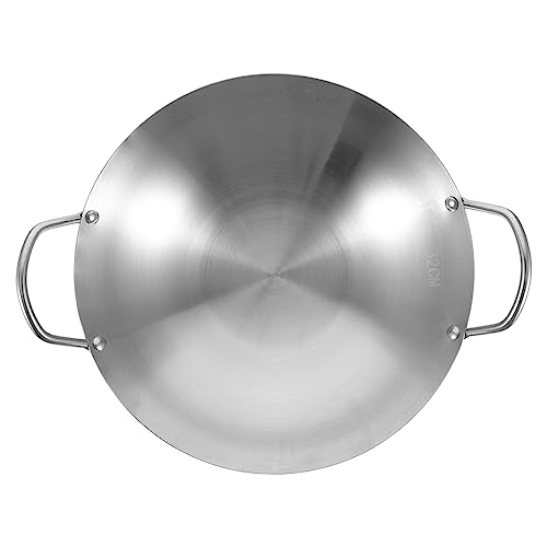 Wok de acero inoxidable SOLUSTRE con asas, grande miniatura 1