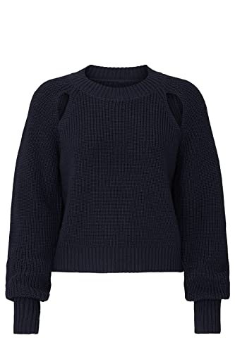 Image of VOX LUX Rent The Runway Pre-Loved Navy Slash Shoulder Sweater