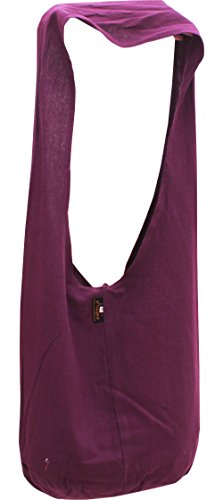Image of RaanPahMuang Brand Plain Cotton Yaam Monks Shoulder Bag, Large, Byzantium Violet
