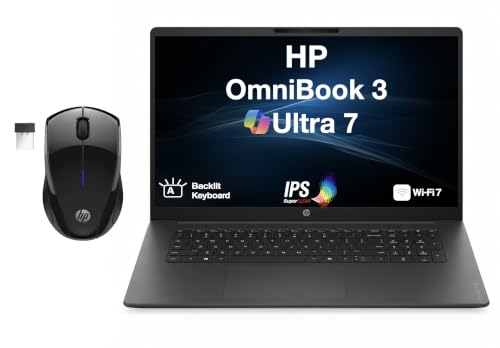 Image of HP OmniBook 3 Copilot + Laptop 17.3 inch 60Hz IPS FHD Display (16GB DDR5)