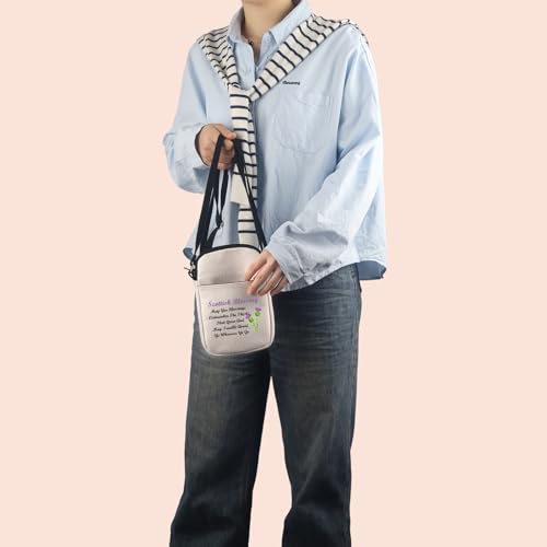 Scottish Thistle Crossbody Bag Scottish Blessing Gift May Yer Blessings Outnumber The Thistle That Grow Travel Pouch4